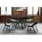 Armen Living Venus and Polly 5 Piece Black Marble Round Dining Set SETVEDIBLK5C - alternate 3